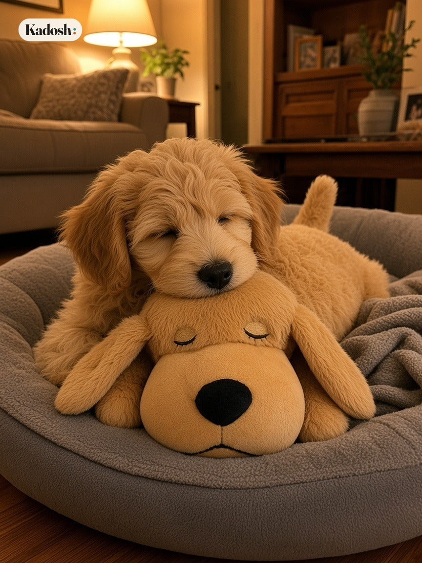 Heartbeat Plush Dog Toy, Sleep Buddy with Heartbeat