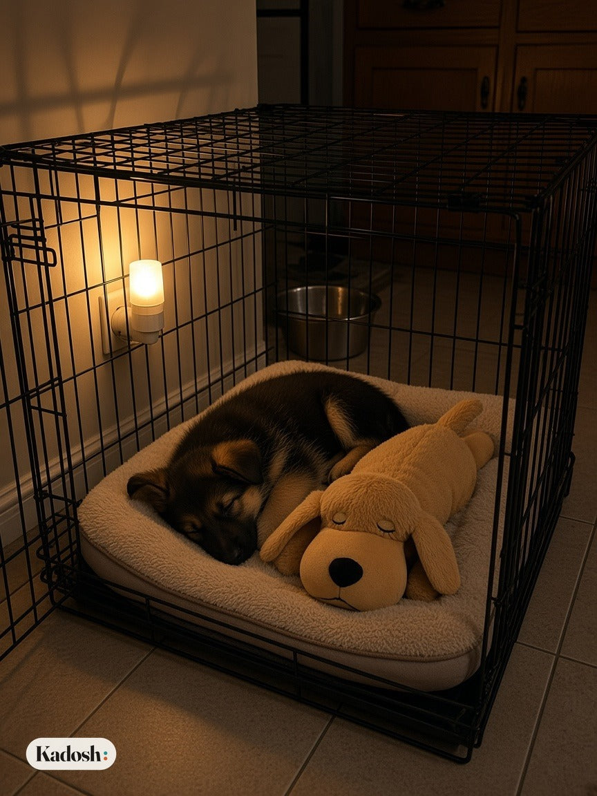Heartbeat Plush Dog Toy, Sleep Buddy with Heartbeat