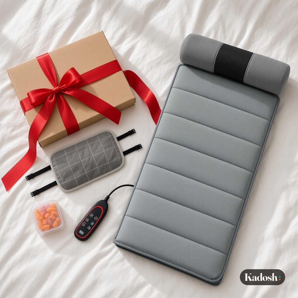 Heated Full Body Massage Mat with 10 Vibration Motors & Neck Massager