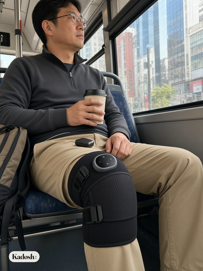 Heated Knee Massager with Vibration, 3-in-1 Knee Elbow Shoulder