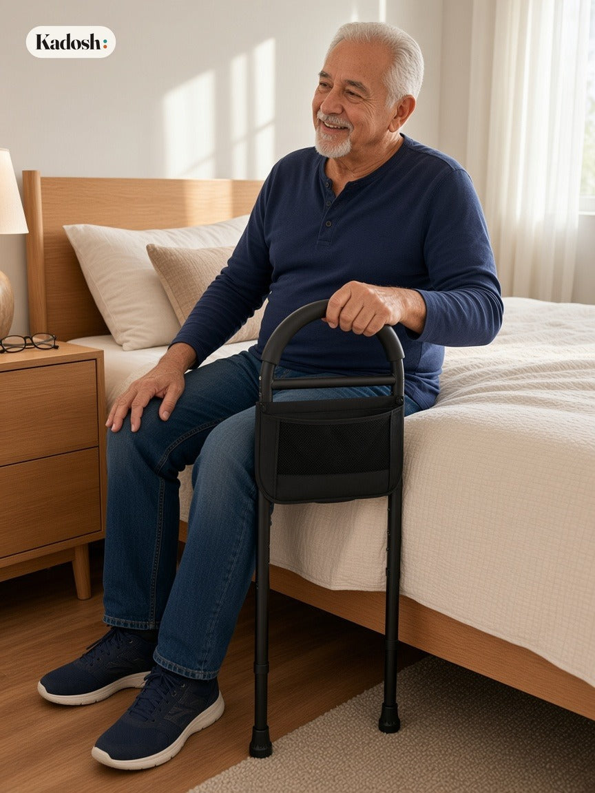 Height Adjustable Bed Assist Rail for Elderly Adults