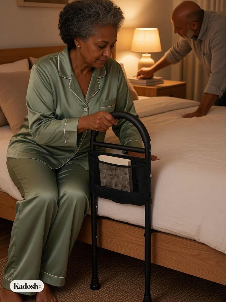 Height Adjustable Bed Assist Rail for Elderly Adults