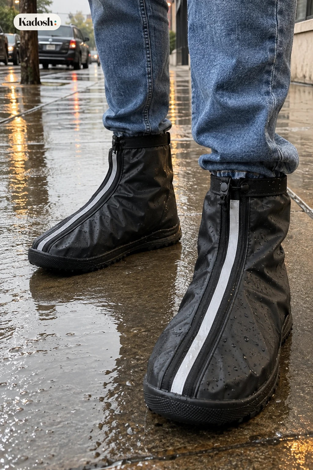Waterproof Rain Shoe Covers with Reflectors for Cycling