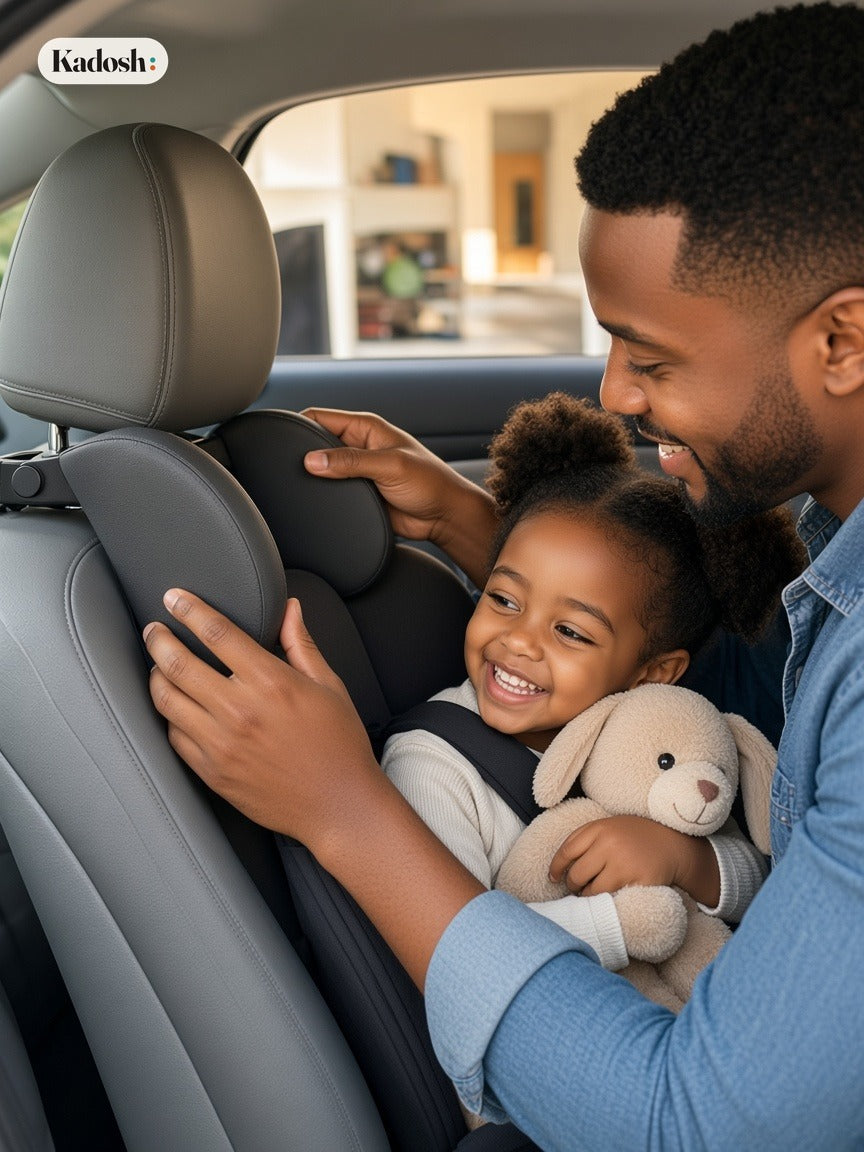 Kids Car Headrest Pillow for Back Seat, Side Sleep Support