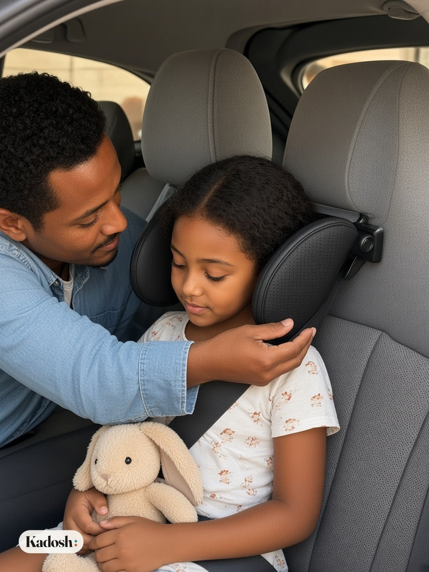 Kids Car Headrest Pillow for Back Seat, Side Sleep Support