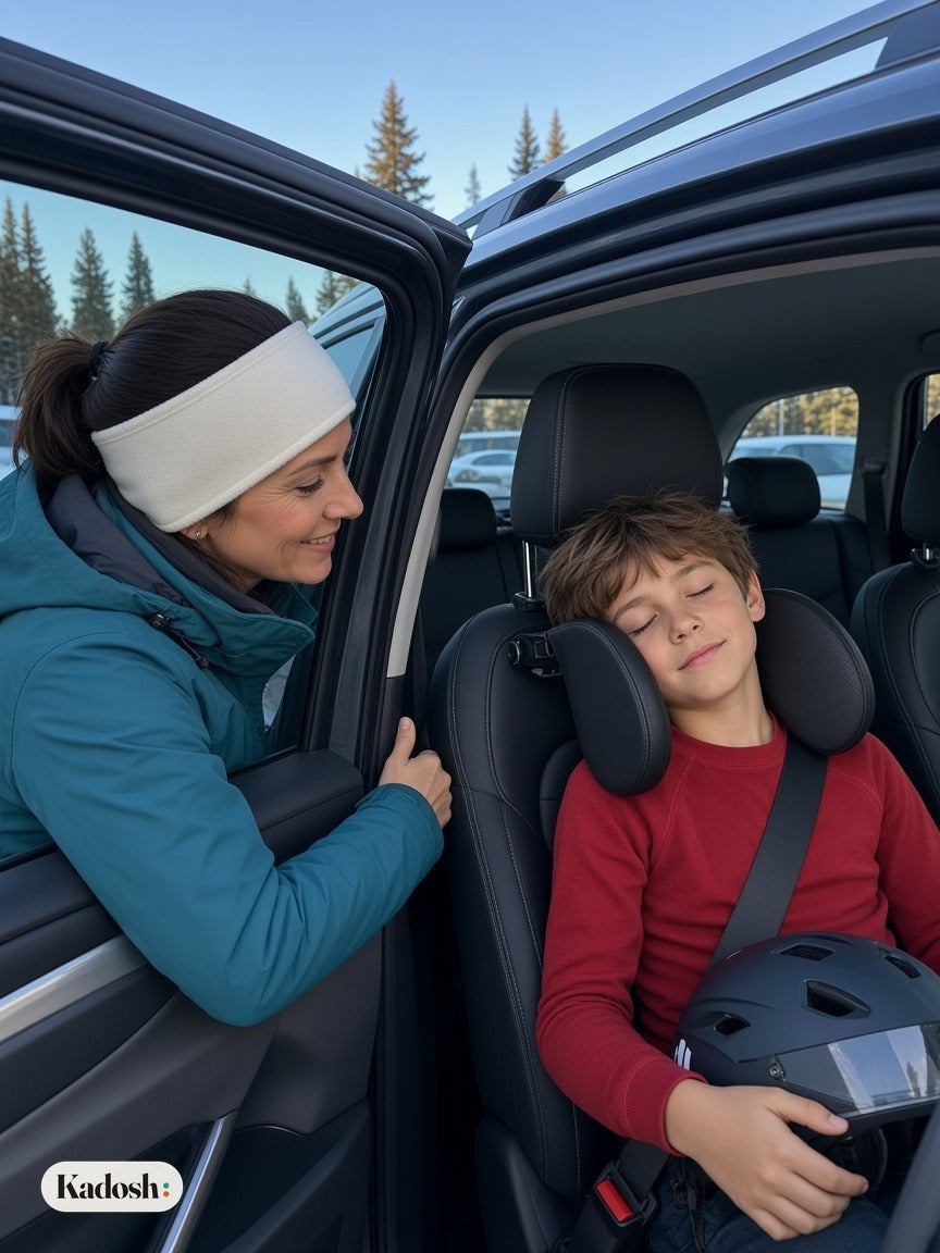 Kids Car Headrest Pillow for Back Seat, Side Sleep Support