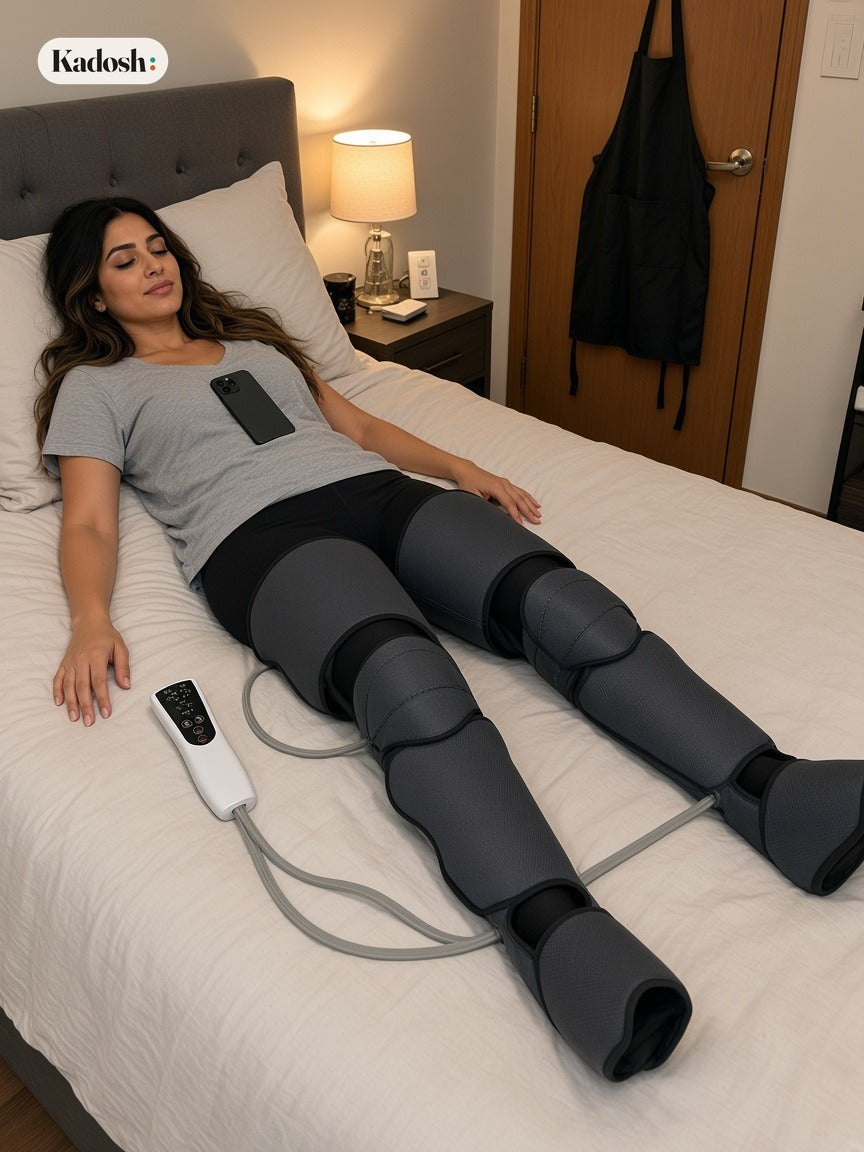 Leg Air Compression Massager with Heat for Legs and Feet