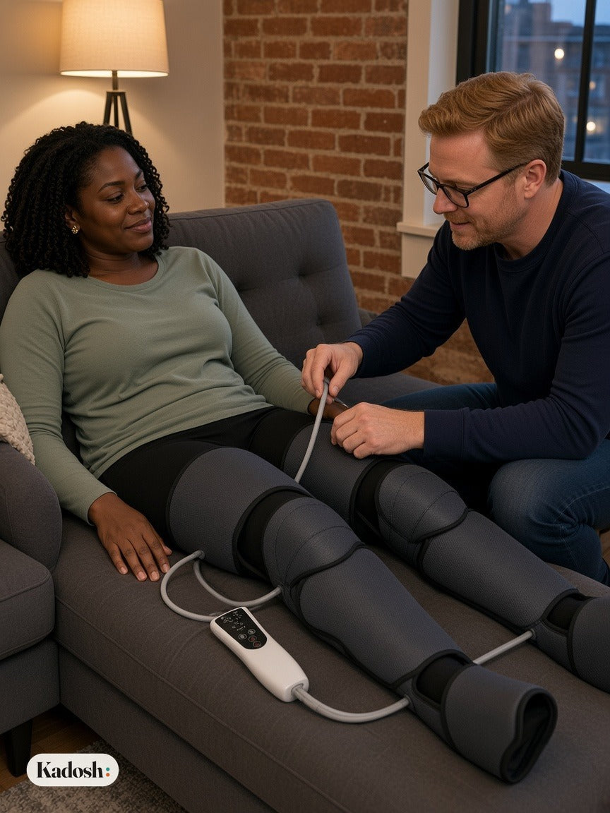 Leg Air Compression Massager with Heat for Legs and Feet