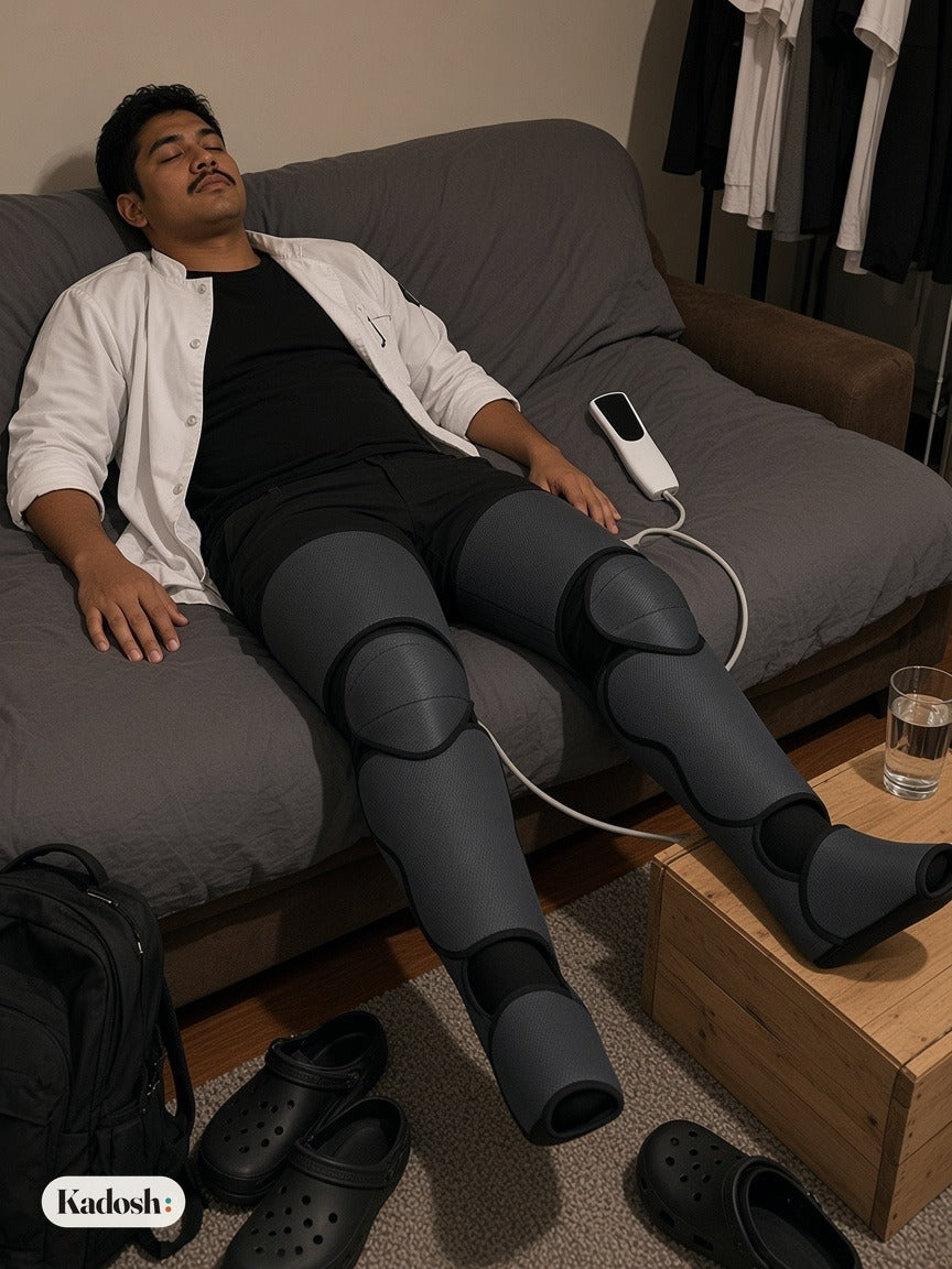 Leg Air Compression Massager with Heat for Legs and Feet