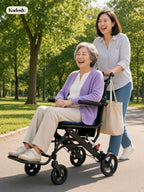 Lightweight Folding Transport Chair, Aluminum, 220lbs