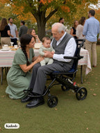 Lightweight Folding Transport Chair, Aluminum, 220lbs