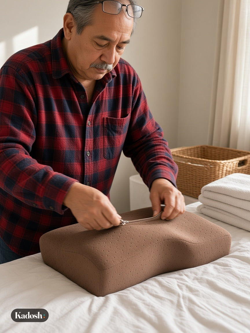 Memory Foam Whole Head Support Pillow for Adults