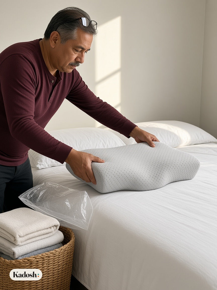 Memory Foam Whole Head Support Pillow for Adults