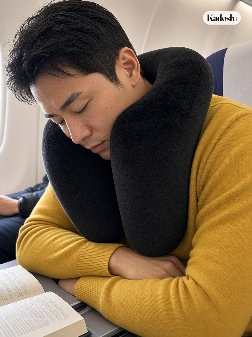 Neck Pillow Travel Pillow for Planes, Cars, and Trains