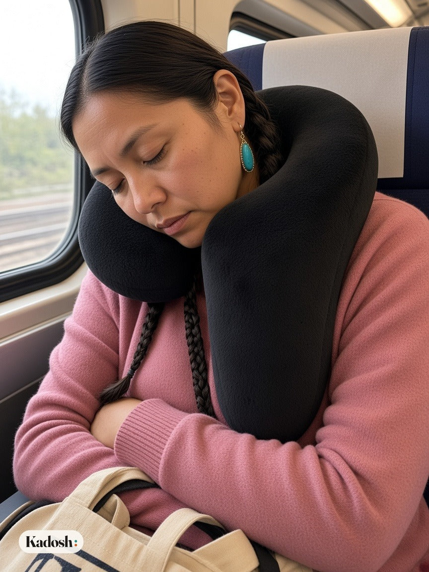 Neck Pillow Travel Pillow for Planes, Cars, and Trains