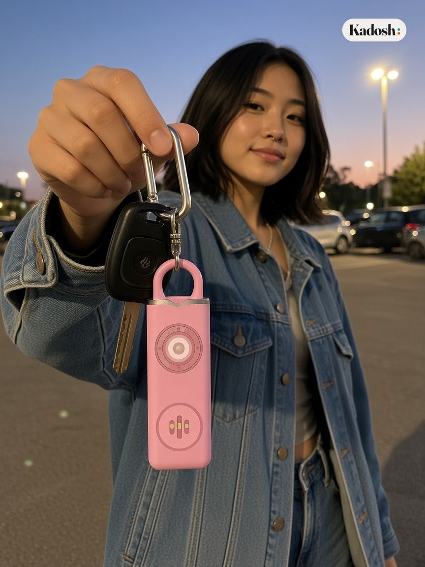 Personal Safety Alarm Keychain with SOS LED Light