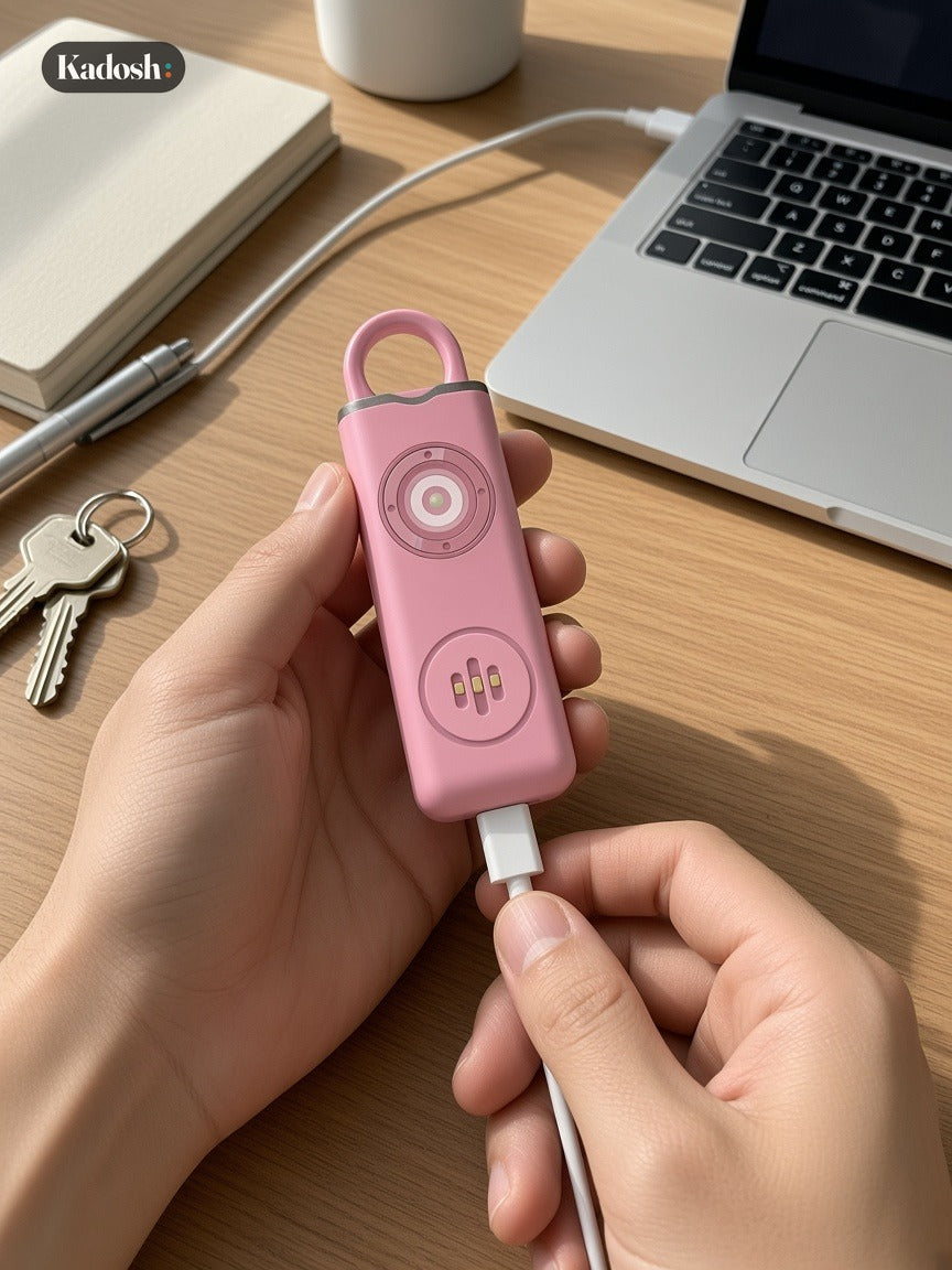 Personal Safety Alarm Keychain with SOS LED Light