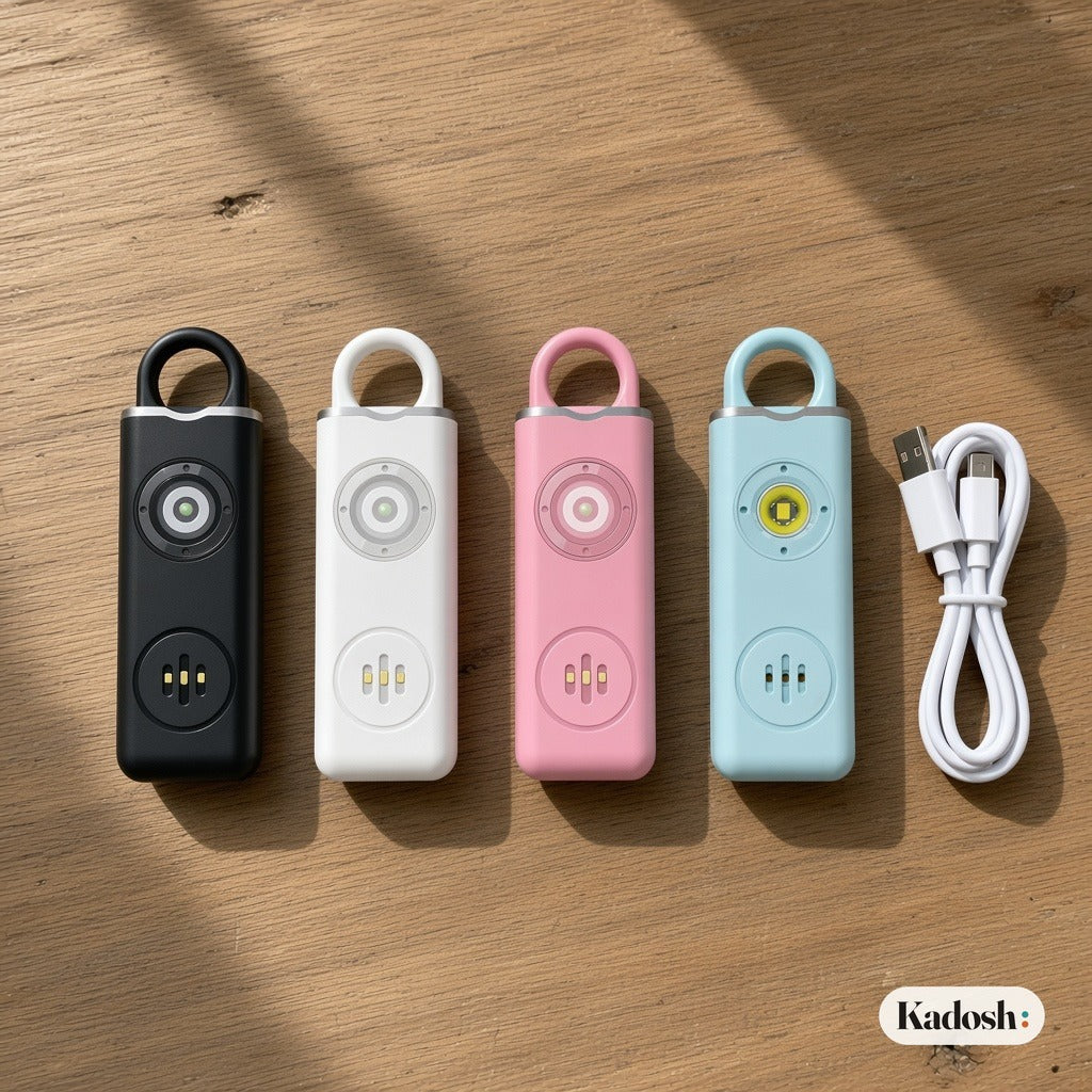Personal Safety Alarm Keychain with SOS LED Light