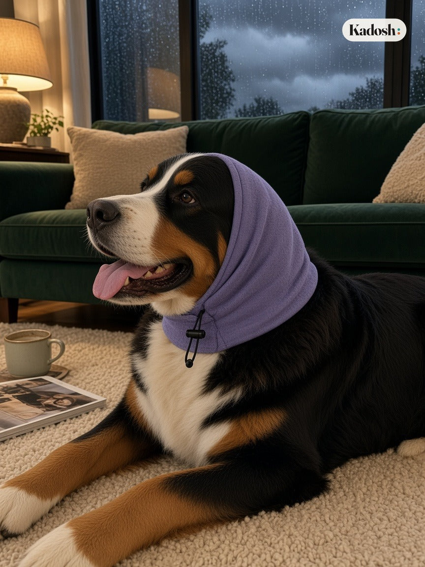 Pet Ear Muff Hoodie, Noise Cover Head Wrap for Dogs and Cats