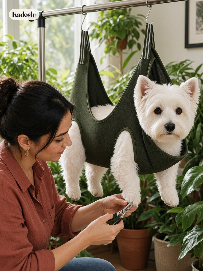 Pet Grooming Hammock for Cats and Dogs, Nail Trim Sling
