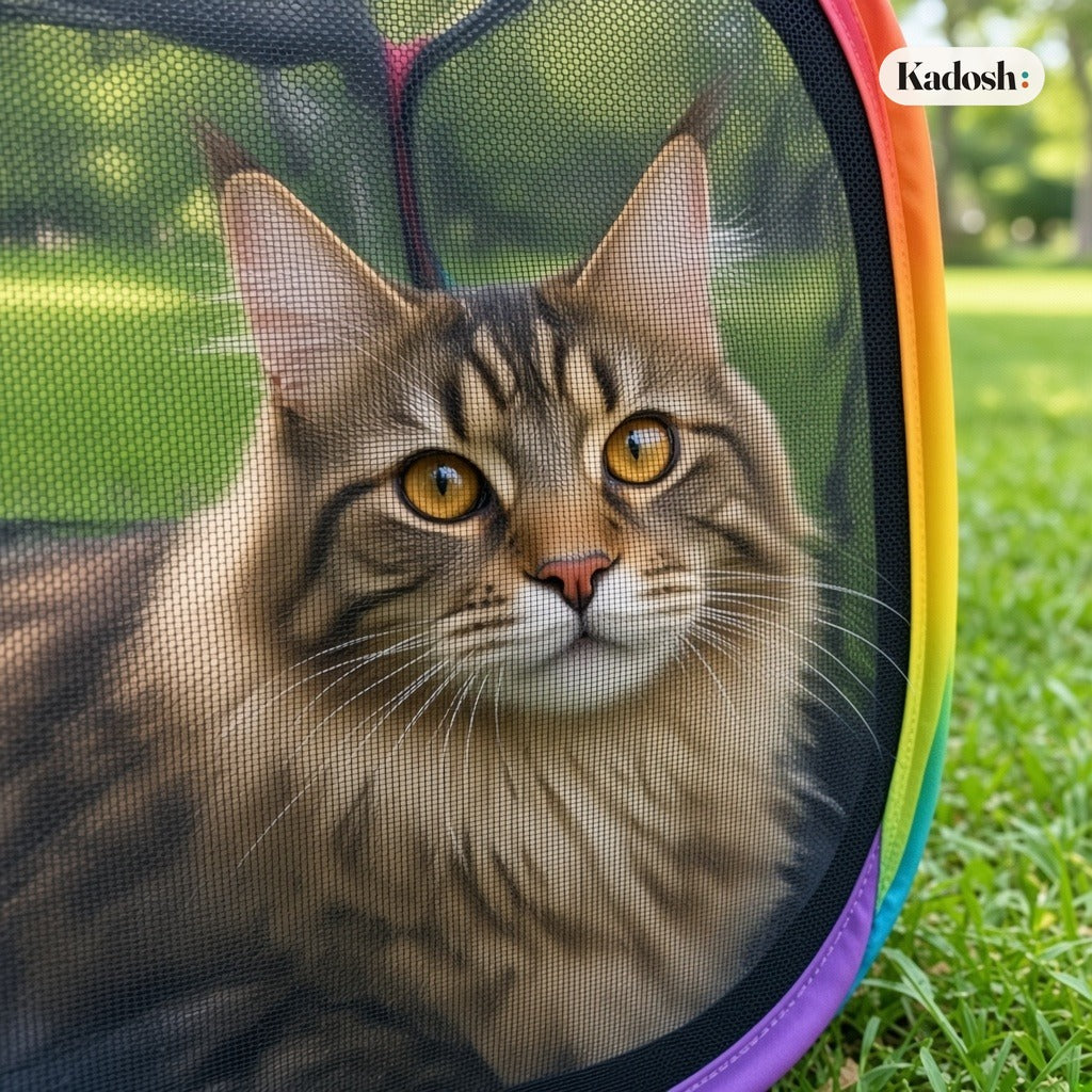 Portable Cat Enclosure, 7-in-1 Outdoor Catio with Tent & Tunnel