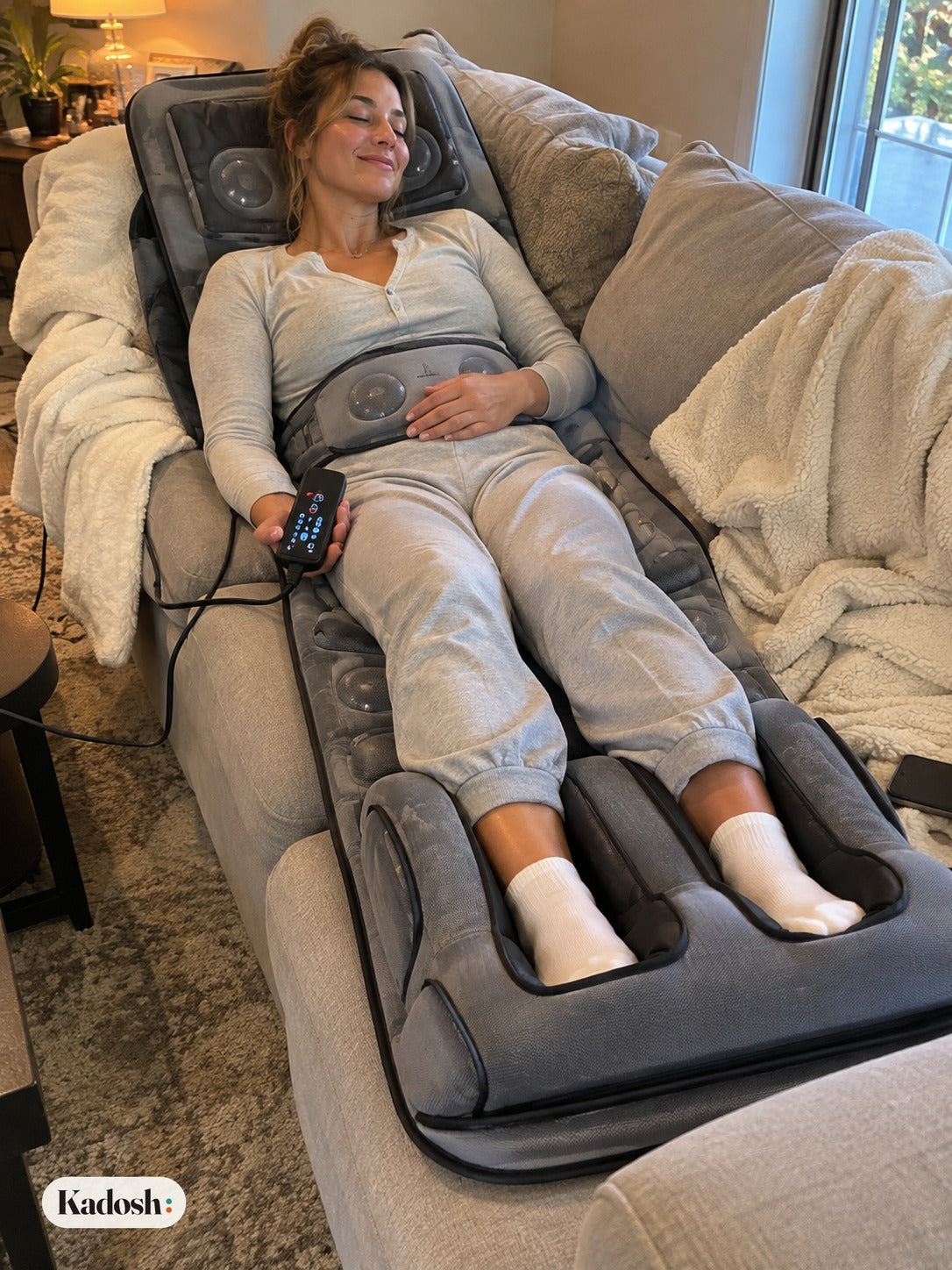 Full Body Heated Vibration Massage Mat with Neck & Foot Massage