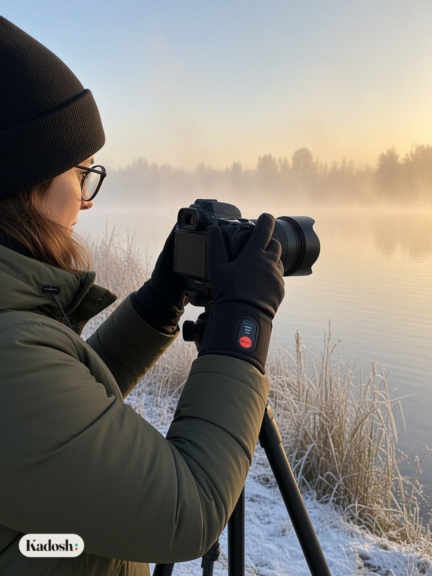 Rechargeable Heated Gloves for Men and Women, Outdoor Winter