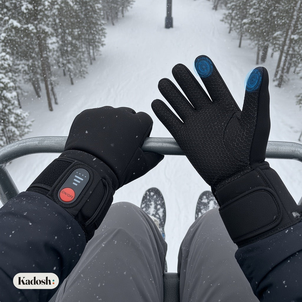 Rechargeable Heated Gloves for Men and Women, Outdoor Winter