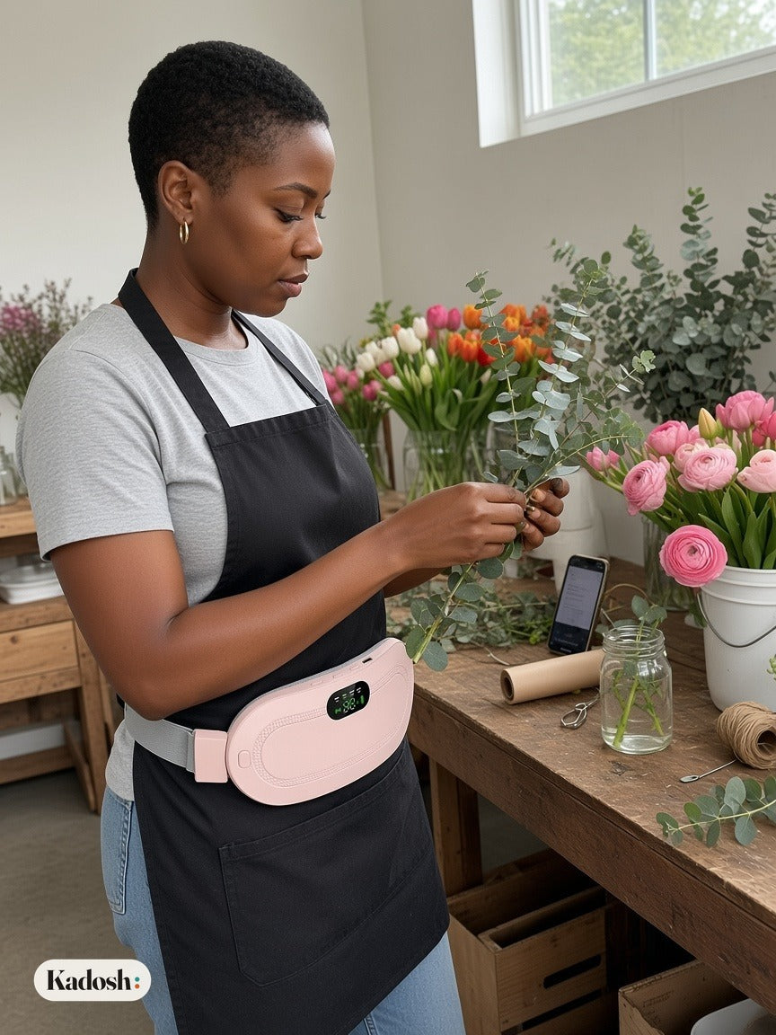 Rechargeable Heated Period Belt with Vibration Massage