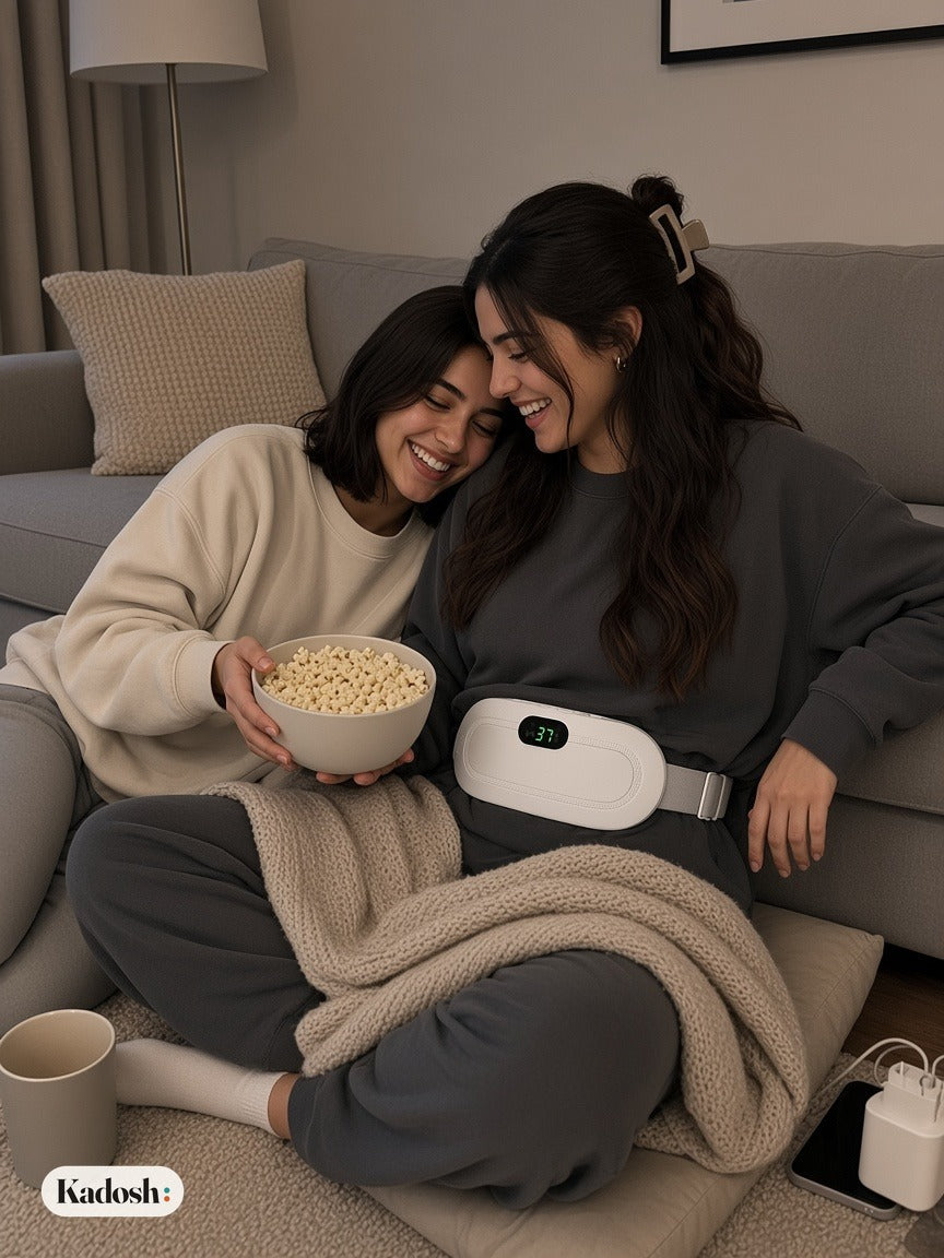 Rechargeable Heated Period Belt with Vibration Massage