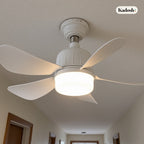 Socket Fan Light with Remote, Dimmable LED Ceiling Fan 12W