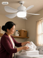Socket Fan Light with Remote, Dimmable LED Ceiling Fan 12W