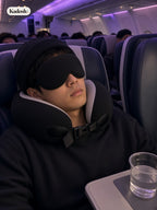 Travel Sleep Set: Memory Foam Neck Pillow and Eye Mask