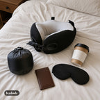 Travel Sleep Set: Memory Foam Neck Pillow and Eye Mask