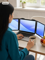 UPERFECT 14 Inch Triple Portable Monitor, Laptop Screen Extender