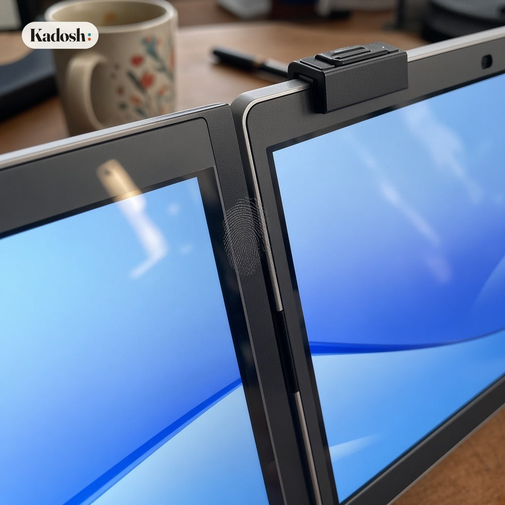 UPERFECT 14 Inch Triple Portable Monitor, Laptop Screen Extender
