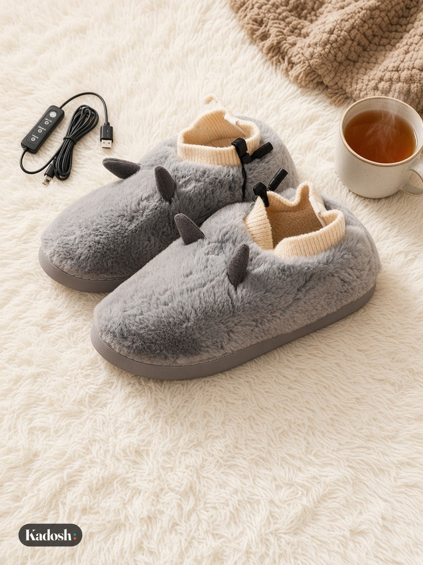 USB Foot Warmer, Electric Heated Shoes with Soft Velvet