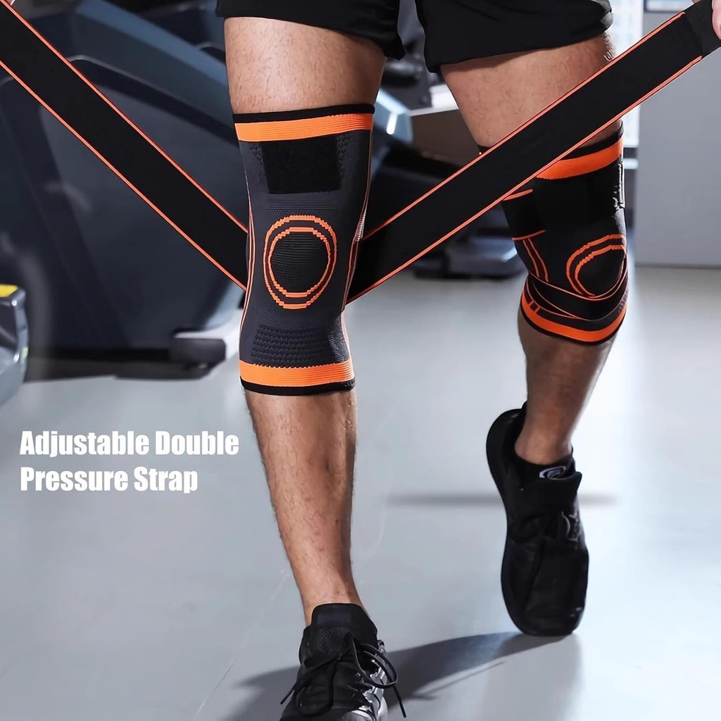 Adjustable Knee Support Wrap with Compression Straps, Unisex