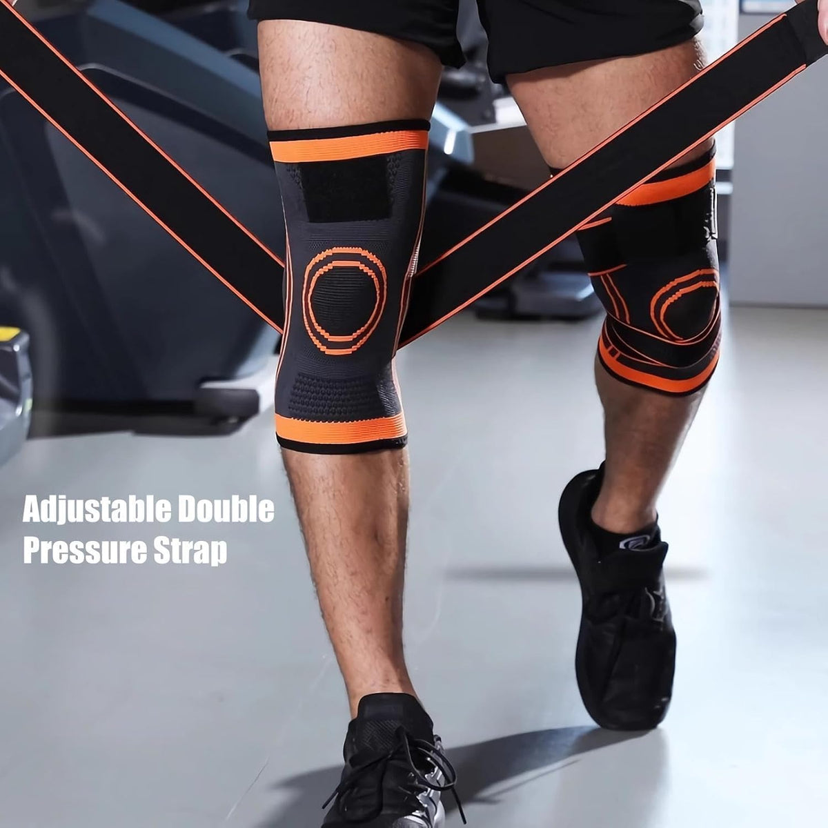 Adjustable Knee Support Wrap with Compression Straps, Unisex