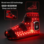 Red Light Heated Slippers, Rechargeable Foot Warmer Shoes