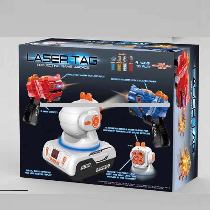 Laser Tag Gun Set with Red and Blue Projector Guns